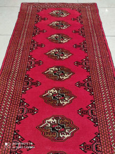 Tapis Torkaman noué main n°11458_278×83