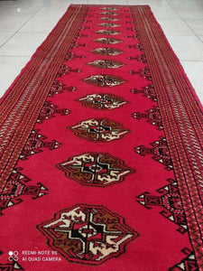 Tapis Torkaman noué main n°11458_278×83