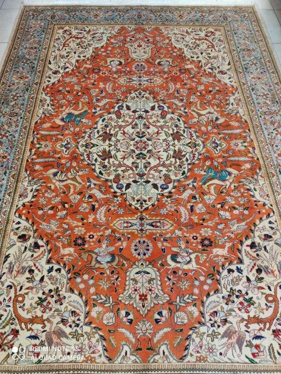 Grand Tapis Tabriz tissé main n°16441_285×195