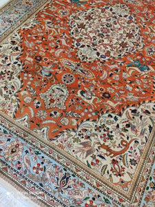 Grand Tapis Tabriz tissé main n°16441_285×195