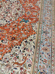 Grand Tapis Tabriz tissé main n°16441_285×195