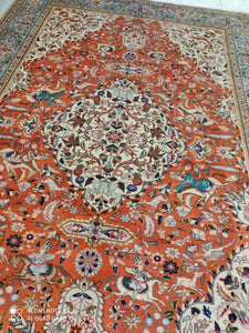 Grand Tapis Tabriz tissé main n°16441_285×195