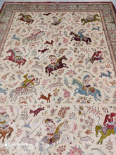 Charger l'image dans la galerie, Tapis Ghom soie tissé main n°16662_286×194
