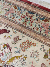 Charger l'image dans la galerie, Tapis Ghom soie tissé main n°16662_286×194
