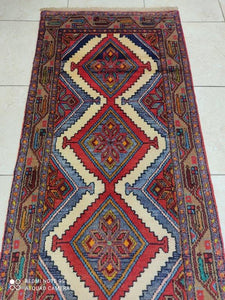 Tapis Hamedan tissé main n°11658P_288×80