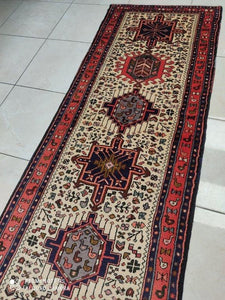 Tapis Heriz noué main n°12820P_295×76