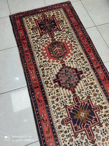 Tapis Heriz noué main n°12820P_295×76