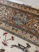 Charger l&#39;image dans la galerie, Tapis Ghom soie fait main n°18563_302×195
