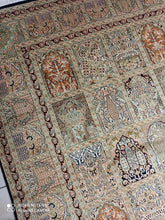 Charger l&#39;image dans la galerie, Tapis Cachemire soie tissé main n°55_302×212
