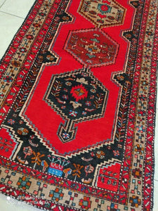 Tapis Antique Hamedan fait main n°11123_317×110