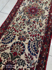 Tapis Malayer noué main n°14904_381×80