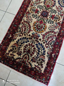 Tapis Malayer noué main n°14904_381×80