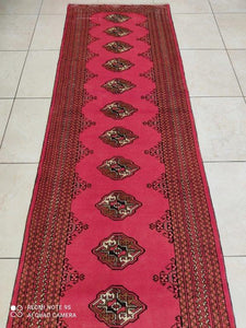 Tapis Torkaman tissé main n°11456_384×80