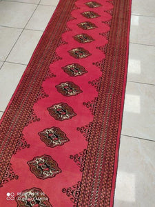 Tapis Torkaman tissé main n°11456_384×80