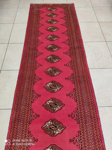 Tapis Torkaman tissé main n°11456_384×80