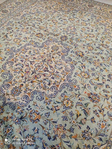 Grand Tapis Kachan noué main n°5991_395×296