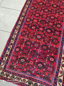 Tapis Hosseinabad noué main n°18496_406×87