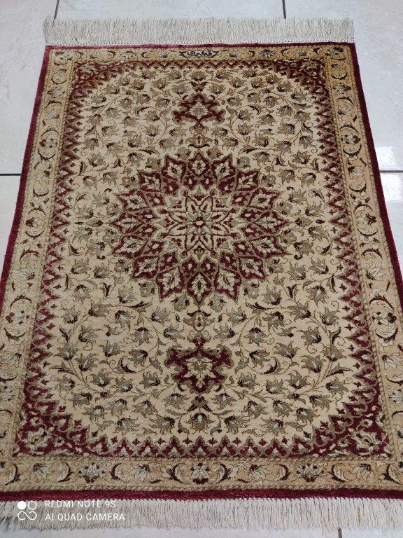 Tapis Ghom soie noué main n°17537_75×58