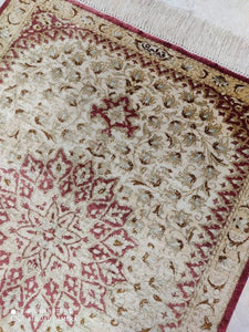 Tapis Ghom soie noué main n°17537_75×58