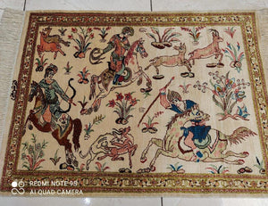 Tapis Ghom soie fait main n°17597_80×57