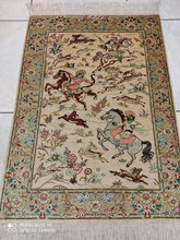 Charger l&#39;image dans la galerie, Tapis soie Ghom fait main n°18583_84×60
