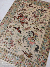 Charger l&#39;image dans la galerie, Tapis soie Ghom fait main n°18583_84×60
