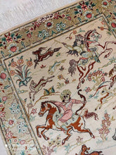 Charger l&#39;image dans la galerie, Tapis soie Ghom fait main n°18583_84×60
