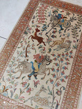 Charger l&#39;image dans la galerie, Tapis soie Ghom fait main n°16912_90×60
