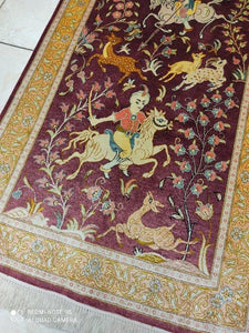 Tapis Ghom soie fait main n°16909_92×60