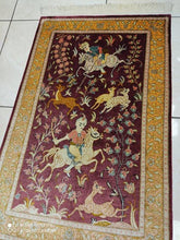 Charger l&#39;image dans la galerie, Tapis Ghom soie fait main n°16909_92×60
