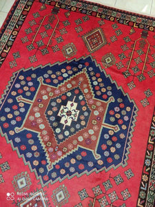 Grand Tapis Antique Afchar fait main n°11898_288×218