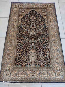 Tapis Cachemire soie noué main n°35_156×96