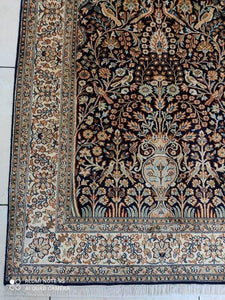 Tapis Cachemire soie noué main n°35_156×96