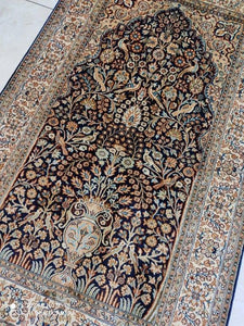 Tapis Cachemire soie noué main n°35_156×96