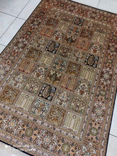 Charger l&#39;image dans la galerie, TAPIS CACHEMIRE SOIE noué main n°28_188×123
