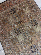 Charger l&#39;image dans la galerie, TAPIS CACHEMIRE SOIE noué main n°28_188×123

