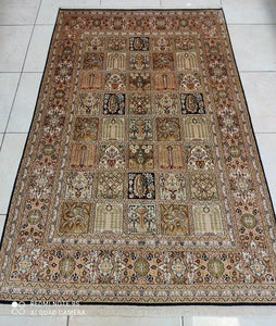 TAPIS CACHEMIRE SOIE noué main n°28_188×123