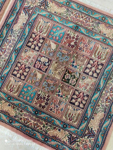 Paire 2 Tapis carré Moud fait main_100×100