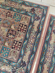Paire 2 Tapis carré Moud fait main_100×100