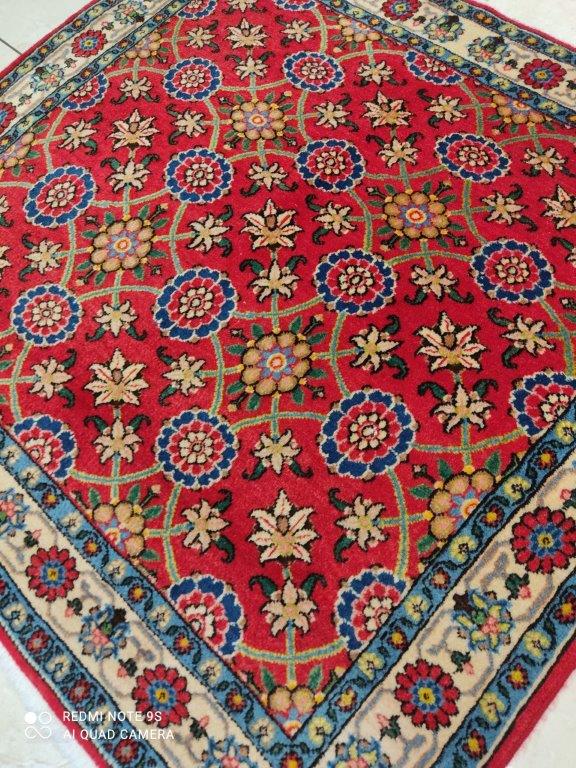 Tapis Antique Carré Varamine fait main n°780_100×100