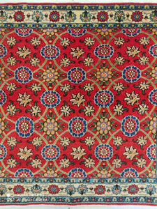 Tapis Antique Carré Varamine fait main n°780_100×100