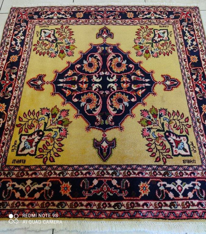 Tapis carré Nanaj fait main n°14675_117×116