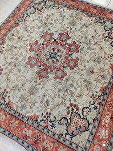 Tapis carré Yazd fait main n°13747_158×144