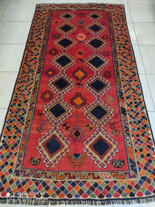 Tapis Ghachgai fait main n°5361_247×127