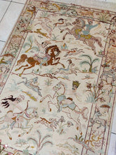 Charger l'image dans la galerie, TAPIS Ghom soie noué main n°16659_150×100
