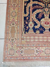 Charger l'image dans la galerie, Tapis Ghom soie tissé main n°16410_150×98
