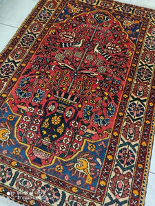 Tapis Antique Bakhtiar fait main n°12994_208×142
