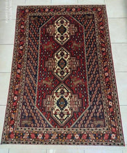 Charger l&#39;image dans la galerie, Tapis Afchar fait main n°18483_208×147
