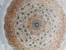 Charger l'image dans la galerie, Tapis rond Tabriz noué à la main n°16139_100×100
