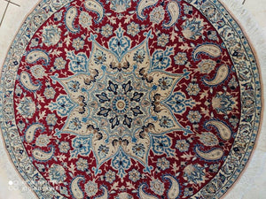 Tapis Nain rond fait main n°17017_110×110